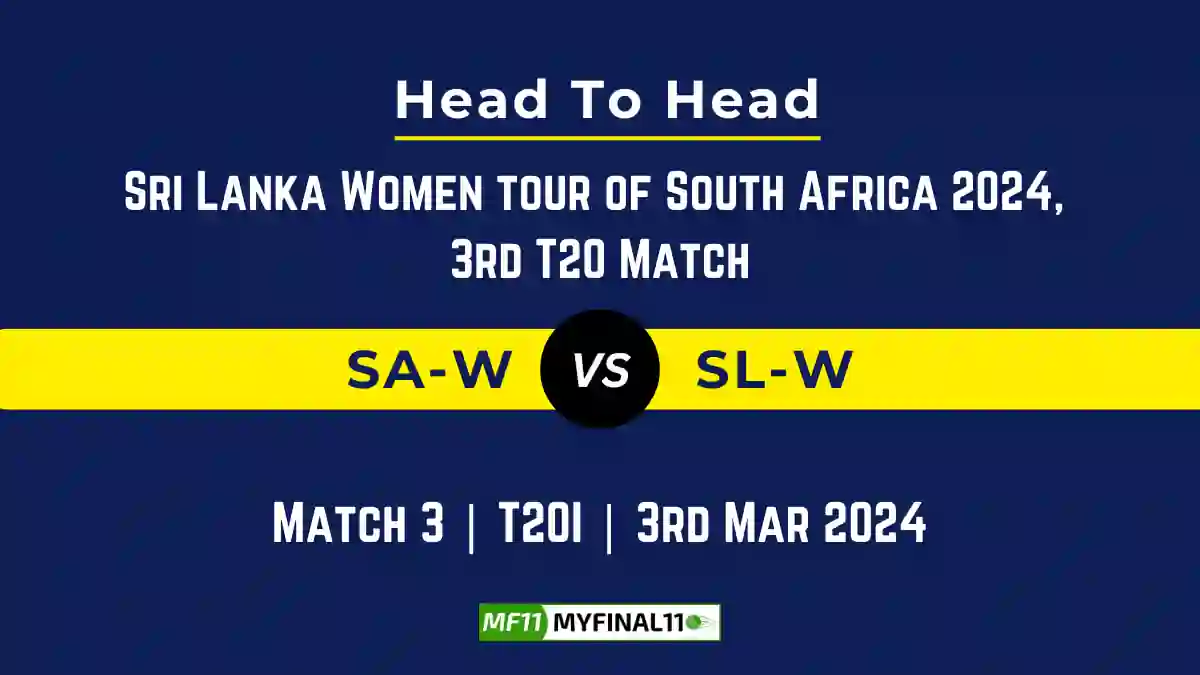 SA-W vs SL-W Head to Head, SA-W vs SL-W player records, SA-W vs SL-W player Battle, and SA-W vs SL-W Player Stats, SA-W vs SL-W Top Batters & Top Bowlers records for the Upcoming Sri Lanka Women’s tour of South Africa 2024, 3rd T20I Match, which will see South Africa Women taking on Sri Lanka Women, in this article, we will check out the player statistics, Furthermore, Top Batters and top Bowlers, player records, and player records, including their head-to-head records