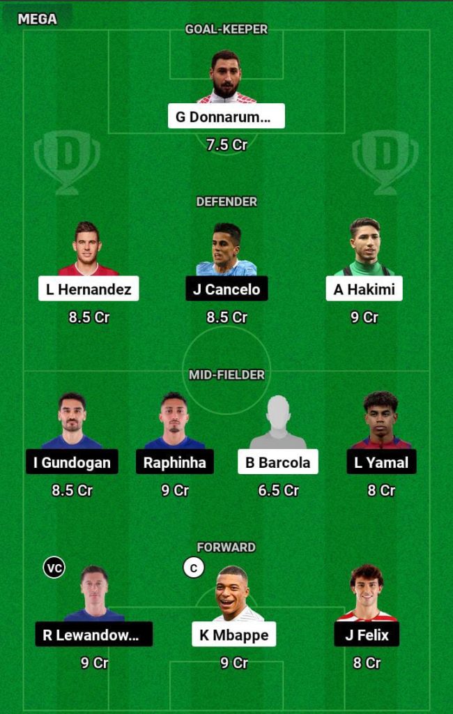 PSG vs BAR Dream11 Prediction Today Football Match.