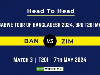 BAN vs ZIM Head to Head, 3rd T20I, player records, and player Battle, Top Batsmen & Top Bowlers records for Zimbabwe tour of Bangladesh [7th May 2024]