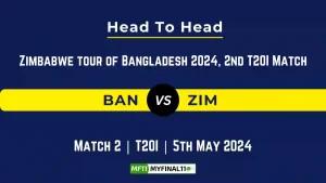 BAN vs ZIM Head to Head, BAN vs ZIM player records, BAN vs ZIM player Battle, and BAN vs ZIM Player Stats, BAN vs ZIM Top Batsmen & Top Bowlers records for the upcoming match of the Zimbabwe tour of Bangladesh 2024, 2nd T20I Match, which will see Bangladesh taking on Zimbabwe, in this article, we will check out the player statistics, Furthermore, Top Batsmen and top Bowlers, player records, and player records, including their head-to-head records