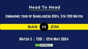 BAN vs ZIM Head to Head, BAN vs ZIM player records, BAN vs ZIM player Battle, and BAN vs ZIM Player Stats, BAN vs ZIM Top Batsmen & Top Bowlers records for the upcoming match of the Zimbabwe tour of Bangladesh 2024, 5th T20I Match, which will see Bangladesh taking on Zimbabwe, in this article, we will check out the player statistics, Furthermore, Top Batsmen and top Bowlers, player records, and player records, including their head-to-head records