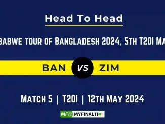 BAN vs ZIM Head to Head, BAN vs ZIM player records, BAN vs ZIM player Battle, and BAN vs ZIM Player Stats, BAN vs ZIM Top Batsmen & Top Bowlers records for the upcoming match of the Zimbabwe tour of Bangladesh 2024, 5th T20I Match, which will see Bangladesh taking on Zimbabwe, in this article, we will check out the player statistics, Furthermore, Top Batsmen and top Bowlers, player records, and player records, including their head-to-head records