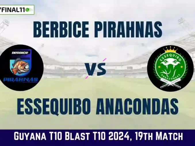 BBP vs EQA Dream11 Prediction & Player Stats, 19th T10 Match, Guyana T10 Blast, 2024