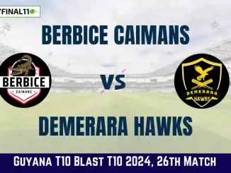 BRBC vs DEMH Dream11 Prediction & Player Stats, 26th T10 Match, Guyana T10 Blast, 2024