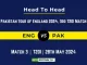 ENG vs PAK Head to Head, ENG vs PAK player records, ENG vs PAK player Battle, and ENG vs PAK Player Stats, ENG vs PAK Top Batsmen & Top Bowlers records for the upcoming match of the Pakistan tour of England 2024, 3rd T20I Match, which will see England taking on Pakistan, in this article, we will check out the player statistics, Furthermore, Top Batsmen and top Bowlers, player records, and player records, including their head-to-head records