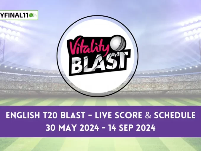 Get all the updates on the English T20 Blast live scores, predictions, points table, and team squad. A total of 18 teams will compete