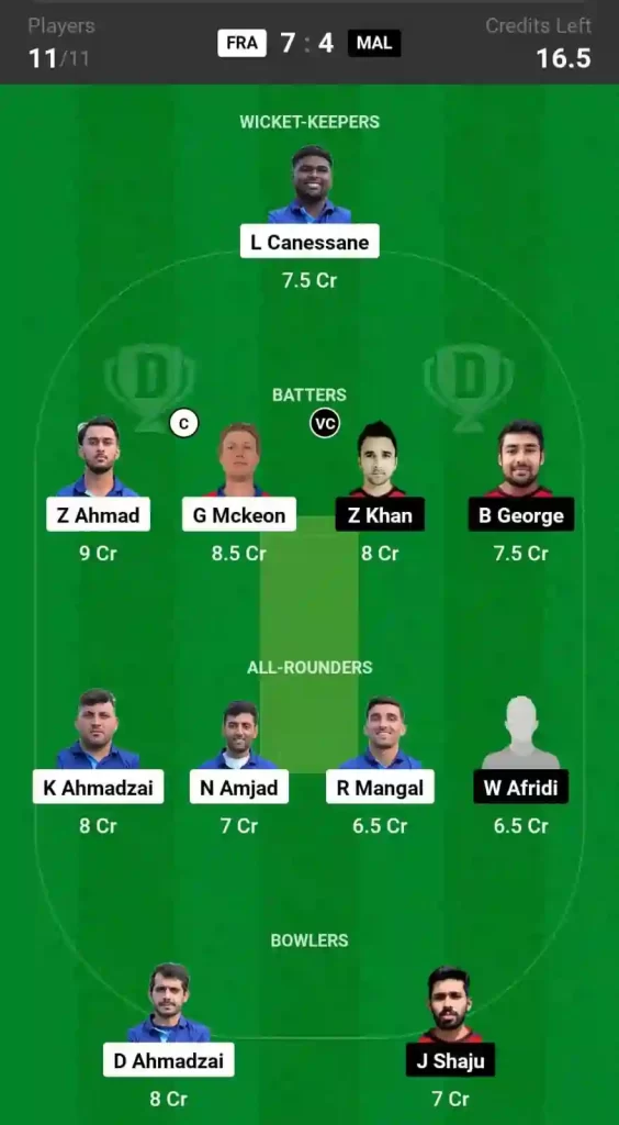 FRA vs MAL Dream11 Prediction & Player Stats, 1st Match, ECN Mdina Cup T20I, 2024