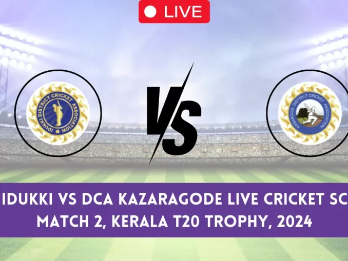 IDK vs KAG Live Score, DCA Idukki vs DCA Kazaragode Live Cricket Score, Match 2, Kerala T20 Trophy, 2024