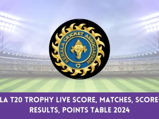 Kerala T20 Trophy Live Score, Matches, scorecard, results, points table 2024