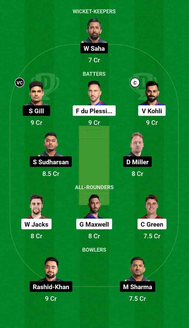 RCB vs GT Dream11 Prediction Today is the 52nd T20 Match of the Indian Premier League 2024 (IPL). This match will be hosted at the M.Chinnaswamy Stadium, Bengaluru, scheduled for the 4th of May 2024, at 07:30 PM IST. Royal Challengers Bengaluru (RCB) vs Gujarat Titans (GT ) match In-depth match analysis & Fantasy Cricket Tips. Get Venue Stats of the M.Chinnaswamy Stadium, Bengaluru pitch report