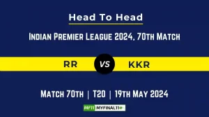 RR vs KKR player battle, Head to Head Stats, Records for 70th Match of IPL 2024