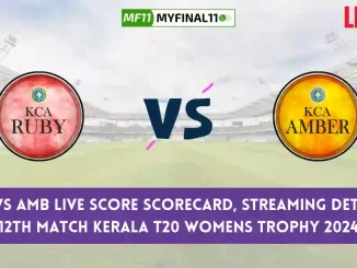 RUB vs AMB Live Score, Kerala T20 Womens Trophy 2024, Team Ruby vs Team Amber Live Cricket Score & Commentary - Match 12