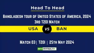 USA vs BAN player battle, Head to Head Stats, Records for 3rd T20I Match of Bangladesh tour of United States of America, 2024