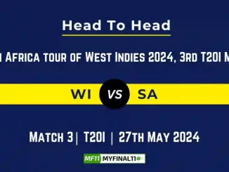WI vs SA Head to Head, WI vs SA player records, WI vs SA player Battle, and WI vs SA Player Stats, WI vs SA Top Batsmen & Top Bowlers records for the upcoming match of the South Africa tour of West Indies 2024, 3rd T20I Match, which will see West Indies taking on South Africa, in this article, we will check out the player statistics, Furthermore, Top Batsmen and top Bowlers, player records, and player records, including their head-to-head records