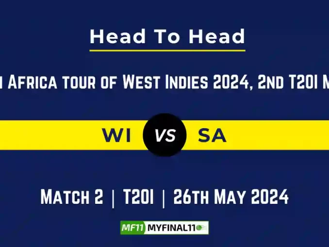 WI vs SA Head to Head, WI vs SA player records, WI vs SA player Battle, and WI vs SA Player Stats, WI vs SA Top Batsmen & Top Bowlers records for the upcoming match of the South Africa tour of West Indies 2024, 2nd T20I Match, which will see West Indies taking on South Africa, in this article, we will check out the player statistics, Furthermore, Top Batsmen and top Bowlers, player records, and player records, including their head-to-head records