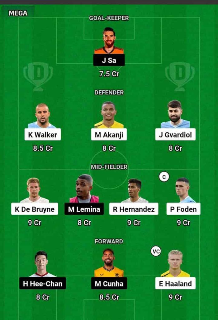 MCI vs WOL Dream11 Prediction Today Football Match.