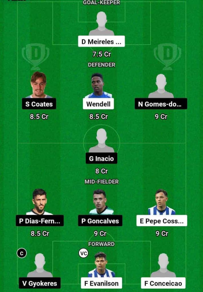 POR vs SCP Dream11 Prediction Today Football Match -