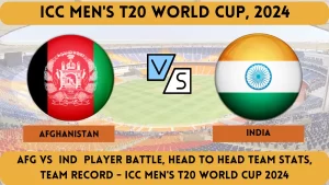 AFG vs IND Player Battle, Head to Head Team Stats, Team Record - ICC Men's T20 World Cup 2024