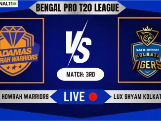 AHW vs LSKT Live Score, Bengal Pro T20 League, 2024, Adamas Howrah Warriors vs Lux Shyam Kolkata Tigers Live Cricket Score & Commentary - 3rd Match