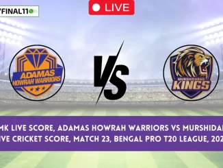 AHW vs MK Live Score, Adamas Howrah Warriors vs Murshidabd Kings Live Cricket Score, Match 23, Bengal Pro T20 League, 2024 (1)