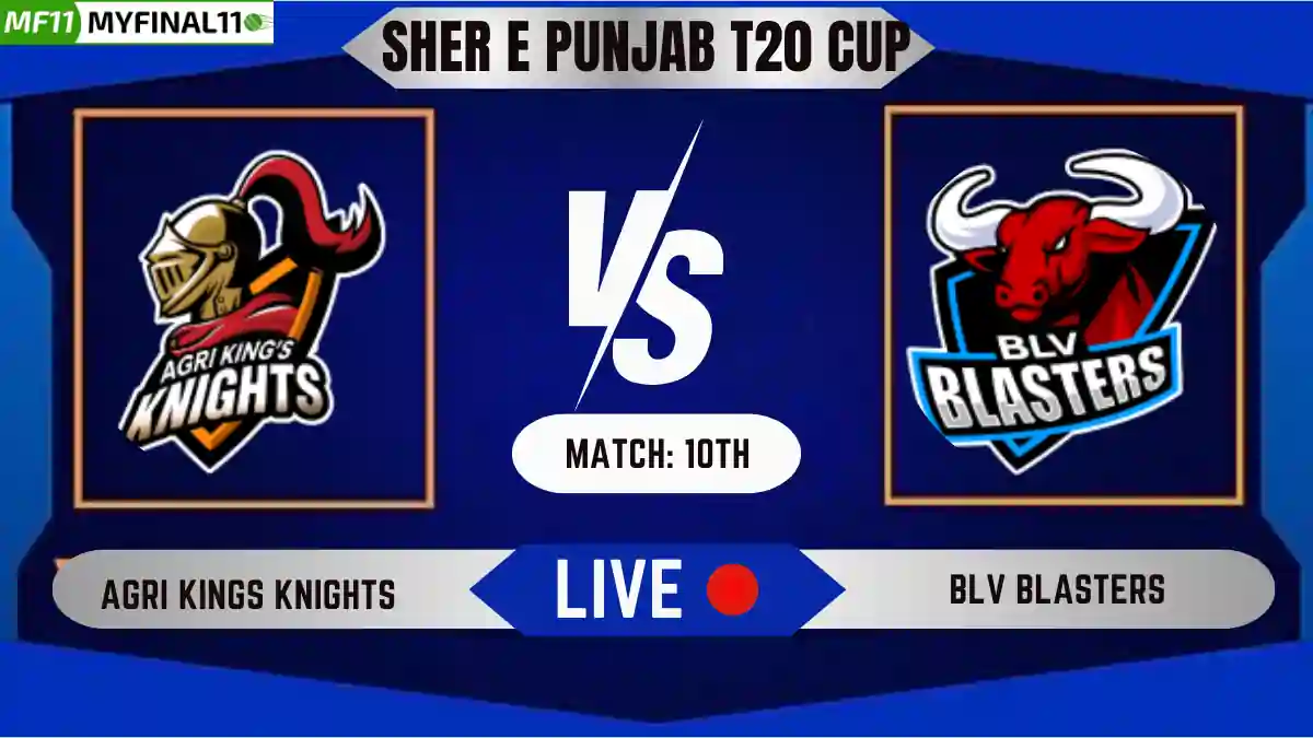 AKK vs BLT Live Score, Sher E Punjab T20 2024, 10th Match, Agri Kings Knights vs BLV Blasters Live Cricket Score & Commentary [14th June 2024]