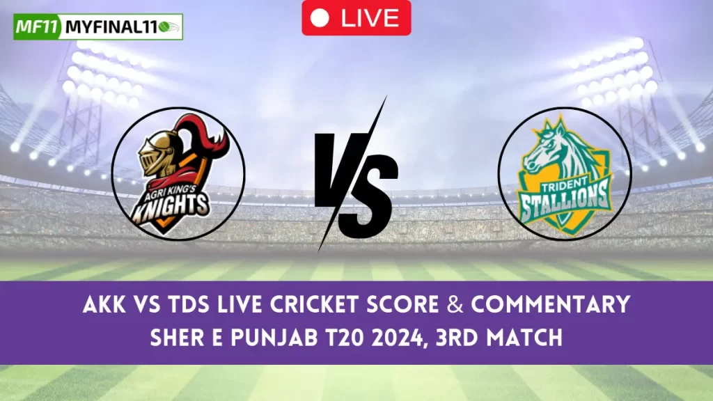 AKK vs TDS Live Cricket Score & Commentary Sher E Punjab T20 2024, 3rd Match