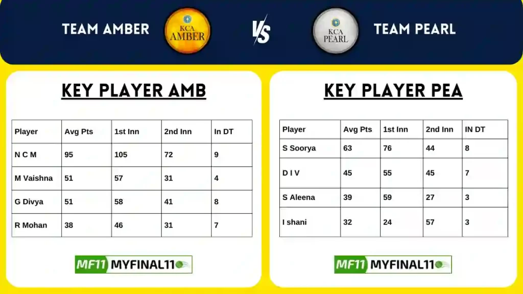 AMB vs PEA Dream11 Team Squad Analysis