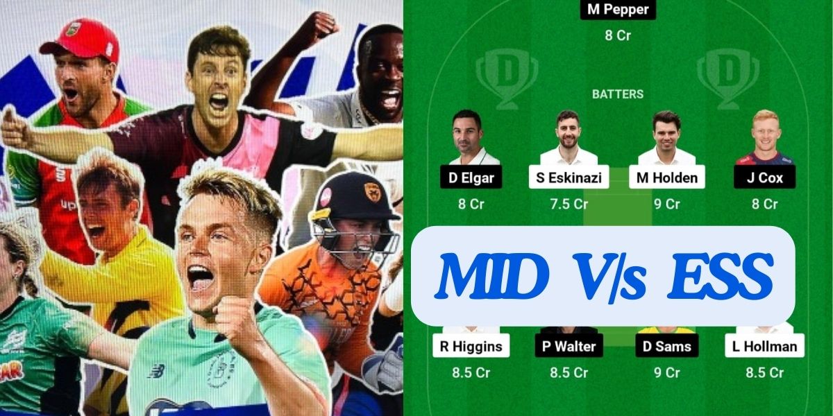 MID vs ESS Dream11 Prediction Today Match, Dream11 Team Today, Fantasy Cricket Tips, Playing XI, Pitch Report, Player Stats, English T20 Blast 2024, South Group Match