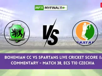 BCC vs SPT Live Score, Scorecard, Bohemian CC vs Spartans Live Cricket Score - Match 38, ECS T10 Czechia 2024