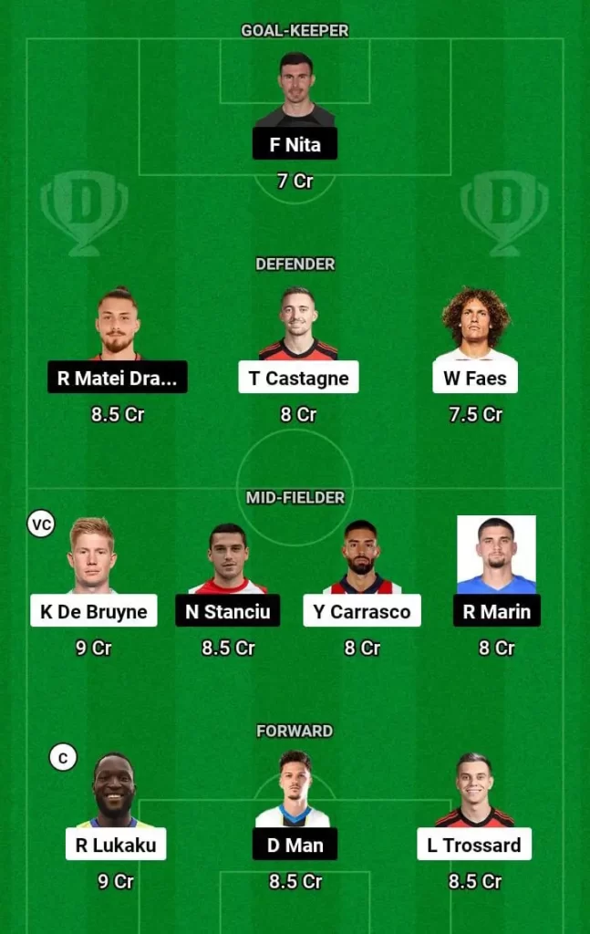 BEL vs ROM Dream11 Prediction Today Football Match -