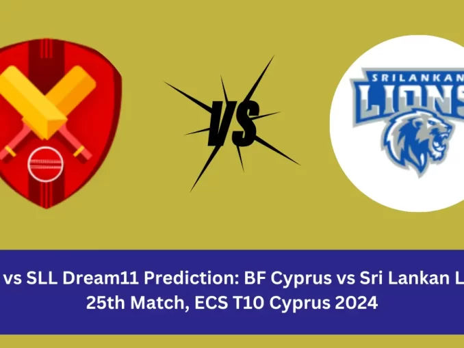 BFC vs SLL Dream11 Prediction BF Cyprus (BFC) vs Sri Lankan Lions (SLL) Dream11 team BFC vs SLL Player Stats: 25th Match of the ECS T10 Cyprus 2024