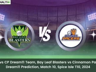 BLB vs CP Dream11 Prediction Today Match: Find out the Dream11 team prediction for the Bay Leaf Blasters vs Cinnamon Pacers.