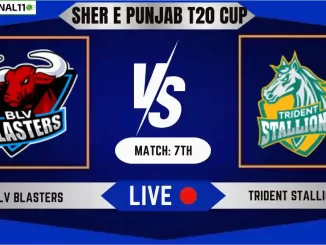 BLT vs TDS Live Score, Sher E Punjab T20 2024, 7th Match, BLV Blasters vs Trident Stallions Live Cricket Score & Commentary [13th June 2024]