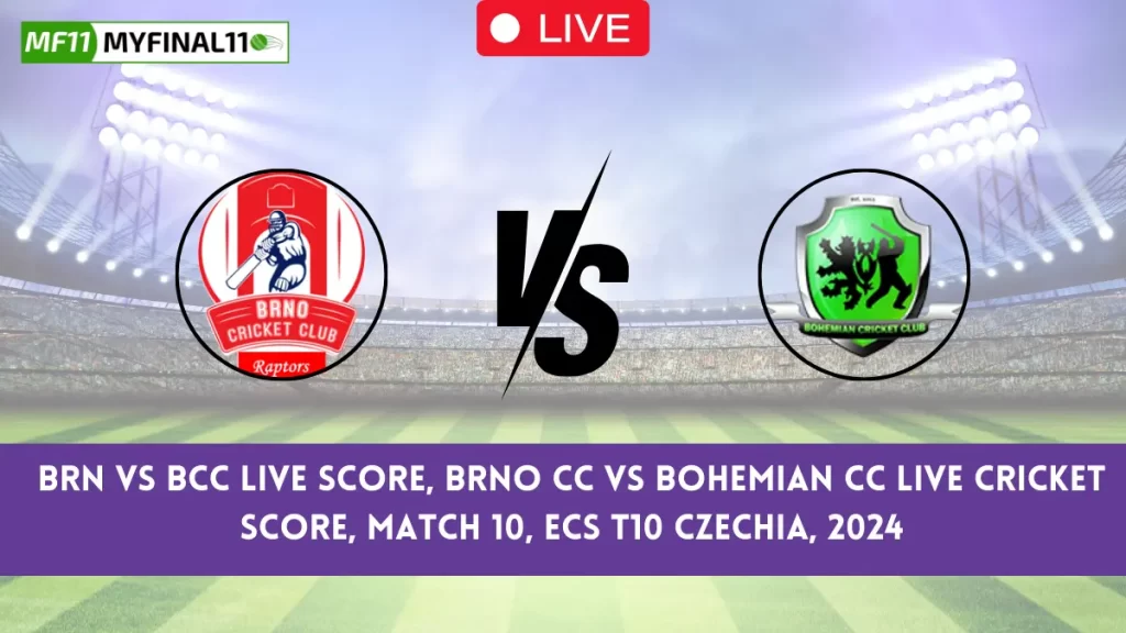 BRN vs BCC Live Score: The upcoming match between Brno (BRN) and Bohemian (BCC) at the ECS T10 Czechia, 2024