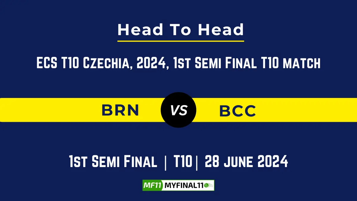 BRN vs BCC Player Battle, Head to Head Team Stats, Team Record - ECS T10 Czechia, 2024