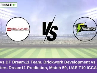BWD vs DT Dream11 Team, Brickwork Development vs Dubai Thunders Dream11 Prediction, Match 59, UAE T10 ICCA, 2024 (1)