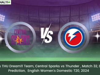CES-W vs THU Dream11 Prediction Today Match: Find out the Dream11 team prediction for the Central Sparks (CES-W) vs Thunder (THU)