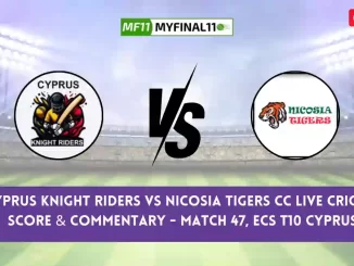 CKR vs NCT Live Cricket Score & Commentary - Match 47, ECS T10 Cyprus 2024