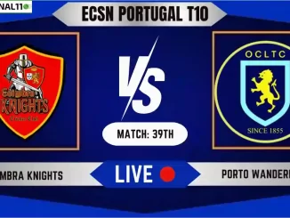 CK vs POR Live Score, ECSN Portugal T10 2024, Coimbra Knights vs Porto Wanderers Live Cricket Score & Commentary - Match 39
