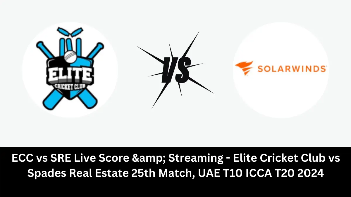 ECC vs SRE Live Score: The upcoming match between Elite Cricket Club (ECC) vs Spades Real Estate (SRE) at the UAE T10 ICCA, 2024