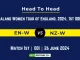 EN-W vs NZ-W Player Battle, Head to Head Team Stats, Team Record - New Zealand Women tour of England, 2024