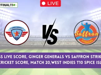GG vs SS Live Score: The upcoming match between Ginger Generals (GG) vs Saffron Strikers (SS) at the West Indies T10 Spice Isle, 2024