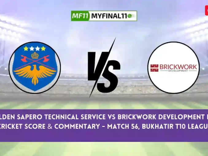 GSTS vs BWD Live Score, Bukhatir T10 League Live 2024, Golden Sapero Technical Service vs Brickwork Development Live Cricket Score & Commentary - Match 56