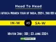 IN-W vs SA-W Player Battle, Head to Head Team Stats, Team Record - South Africa Women tour of India 2024
