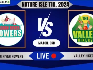 IRR vs TVH Live Score, Nature Isle T10, 2024, 3rd Match, Indian River Rowers vs Valley Hikers Live Cricket Score & Commentary [24th June 2024]