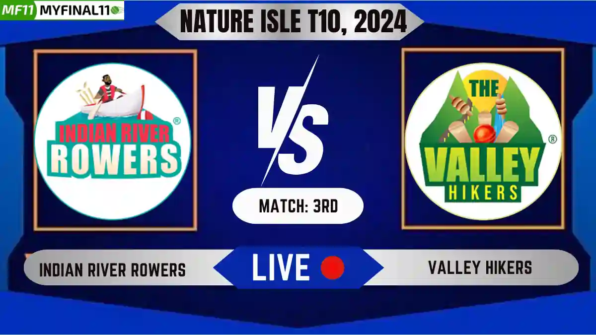 IRR vs TVH Live Score, Nature Isle T10, 2024, 3rd Match, Indian River Rowers vs Valley Hikers Live Cricket Score & Commentary [24th June 2024]