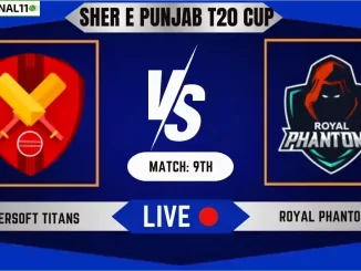 IST vs RPT Live Score, Sher E Punjab T20 2024, 9th Match, Intersoft Titans vs Royal Phantoms Live Cricket Score & Commentary [14th June 2024]