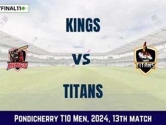 KGS vs TIT Dream11 Prediction, Pitch Report, and Player Stats, 13th Match, Pondicherry T10 Men, 2024
