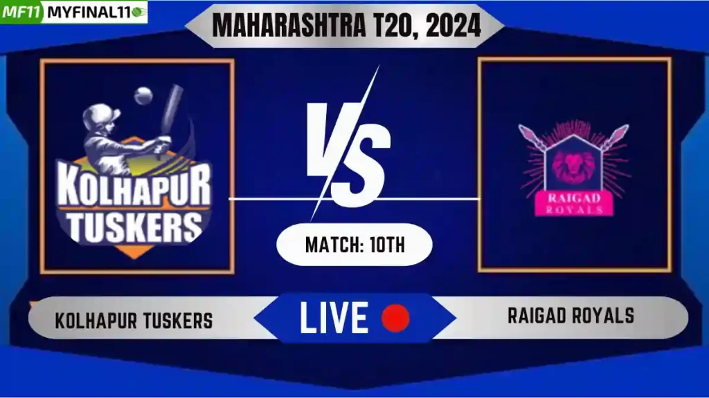 KT vs RRO Live Score, Maharashtra T20, 2024, Kolhapur Tuskers vs Raigad Royals Live Cricket Score & Commentary - 10th Match