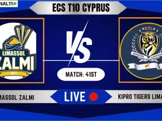 LIZ vs KTL Live Score, ECS T10 Cyprus, 2024, Limassol Zalmi vs Kipro Tigers Limassol Live Cricket Score & Commentary - 41st Match